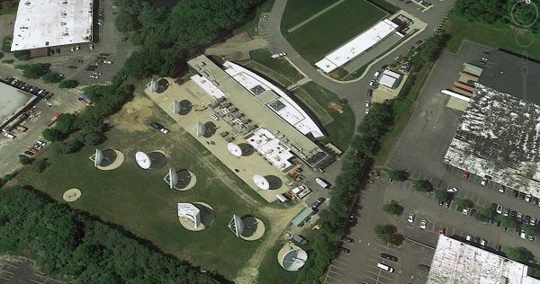 HBO's Hauppauge Communications Center at 300 New Highway in Hauppauge. The photo is from 2015. Photo Credit: Google Earth
